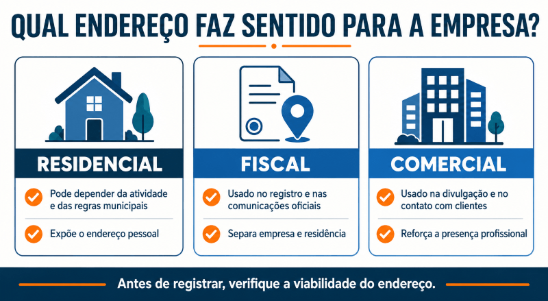 qual endereço usar na empresa